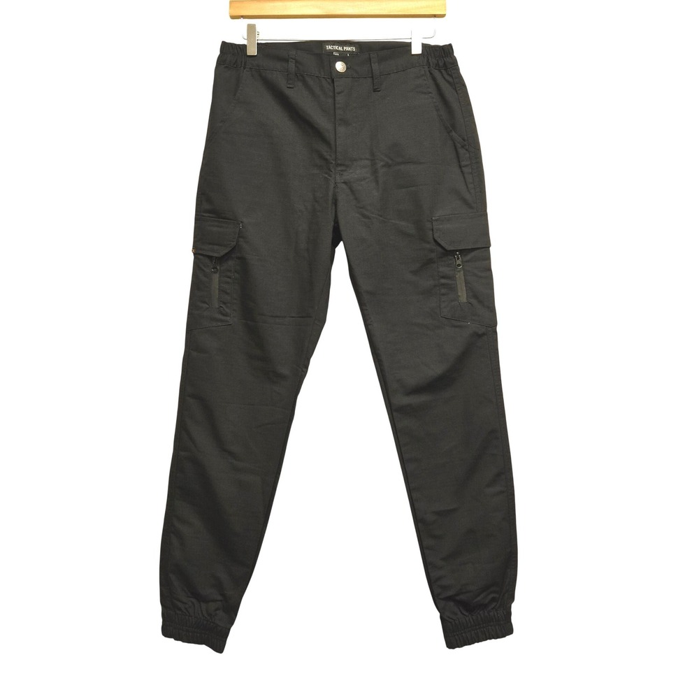 Tactical Pants Men's Black Cargo Jogger Pants Size S/30‎ Utility Workwear